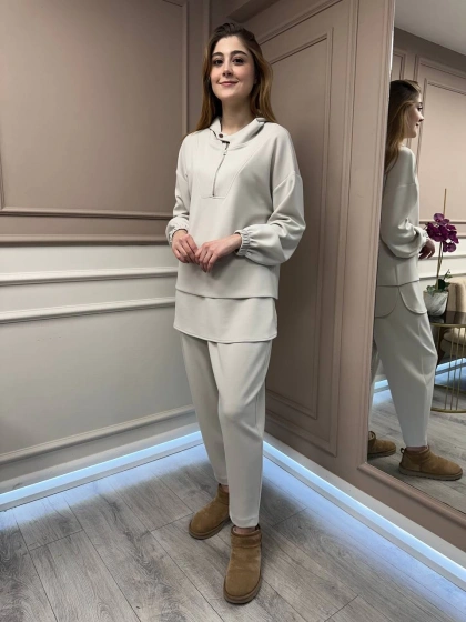 Yusuf Özdemir 25Y6002 Taş İpek Penye İkili Takım