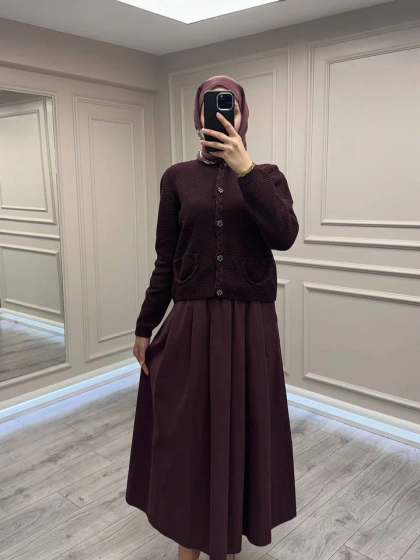 Yusuf Özdemir 26K1555 Bordo Etek