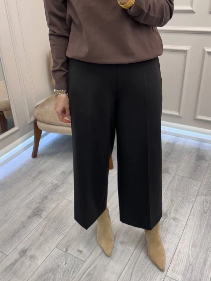 Yusuf Özdemir 26K1603 Kahve Bol Paça Pantolon