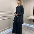 Misswhence 39208 Siyah Tunik Arkası Yırtmaçlı Takım