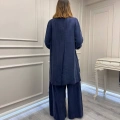 Misswhence 39208 Lacivert Tunik Arkası Yırtmaçlı Takım