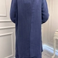 Misswhence 39208 Lacivert Tunik Arkası Yırtmaçlı Takım