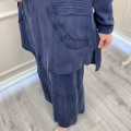 Misswhence 39208 Lacivert Tunik Arkası Yırtmaçlı Takım