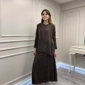 Misswhence 39002 Kahverengi Tunik Etek Takım