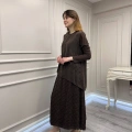 Misswhence 39002 Kahverengi Tunik Etek Takım