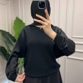 Ghisa 3651T4414 Siyah Kolları Saten Detaylı Tunik