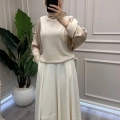 Ghisa 3651T4414 Taş Kolları Saten Detaylı Tunik