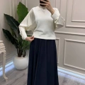 Ghisa 3651T4414 Kemik Kolları Saten Detaylı Tunik