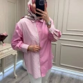 Ghisa 3610G4311 Pembe Arkası Detaylı Gömlek