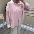 Ghisa 3610T4327 Pembe Yakası Taş Detaylı Tunik
