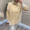 Ghisa 3610T4327 Sarı Yakası Taş Detaylı Tunik