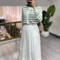 Ghisa 3620H3313 Ekru Yeşil Hırka