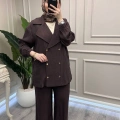 Nuss Triko 26Y1091 Kahve Ceketli Takım