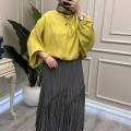 Yusuf Özdemir 26Y1634 Gri Kat Kat Şifon Etek