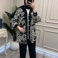Ghisa 3610C3380 Siyah Güpür Detaylı Ceket