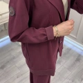 Ceremony 26Y938 Bordo Kolu Arma Detaylı Ceketli Modal Takım