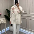 Ghisa 3611G4433 Bej Nakış İşlemeli Gömlek