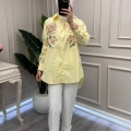 Ghisa 3611G4433 Sarı Nakış İşlemeli Gömlek