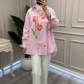 Ghisa 3611G4432 Pembe Baskı Detaylı Gömlek