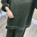 Misswhence 39009 Haki Fermuar Detaylı Tunik Takım