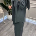 Ghisa 3610T9359 Koyu Gri Şal Yaka Detaylı Takım
