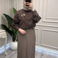 Yusuf Özdemir 26Y1504 Latte Şifon Bürümcük Etek
