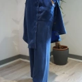 Miss Dalida T26Y-7003 Mavi Bol Paça Basic Cupro Pantolon