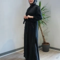 Miss Dalida 2268329 Siyah Fermuarlı Beli Büzgülü Cupro Ceket