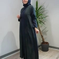 Miss Dalida 2268778 Lacivert Renkli Fermuarlı Uzun Kap