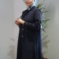 Miss Dalida T26Y-9008 Lacivert Gömlek Yaka Uzun Triko Hırka