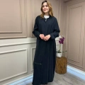 Almarwah Black 50933 Siyah Fermuar Detaylı Kap (Büyük Beden)