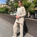 Ceremony 5932 Bej Bambu Pantolonlu İkili Takım