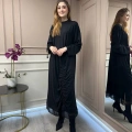 Ghisa 25YGSELB4855 Siyah Büzgü Detaylı Elbise