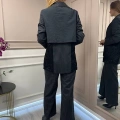 Ghisa 25YGSTKM3074 Siyah Ceket Pantolon Takım