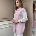 Ghisa 25YGSTNK4617 Pembe Taş Detaylı Çizgili Tunik