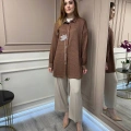 Ghisa 25YGSTNK4833 Kahve Taş Detaylı Tunik