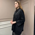 Ghisa 25YGSTNK4848 Siyah Taşlı Tunik