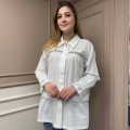 Ghisa 25YGSTNK4864 Beyaz Taşlı Tunik