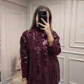 Ghisa 26KGSTNK4156 Bordo Pul Detaylı Tunik