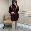 Ghisa 26KGSTNK4156 Bordo Pul Detaylı Tunik
