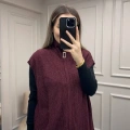 Ghisa 26KGSYLK3302 Bordo Yakası Fermuarlı Yelek