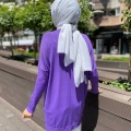 Ghisa 4YOBTNK4227 Mor Damla Taş Detaylı Tunik