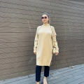 Ghisa 5KOBTNK4391 Camel Yakası Taşlı Triko Tunik