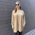Ghisa 5KOBTNK4803 Camel Kol Detaylı Triko Tunik