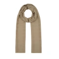 İpekevi 04390 Bej Dört Mevsim Kazayağı Desenli Monogram Şal