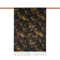 İpekevi 05246 Siyah Gold Mermer Desenli İpek Şal