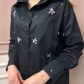 Lisa Exclusive 5052 Siyah Taş İşlemeli Gömlek