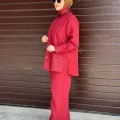 Miss Dalida 2263251 Cherry Nakış İşlemeli Keten Gömlek