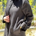 Miss Dalida 2264255 Siyah Gömlek Yaka Bekletme Detaylı Keten Elbise