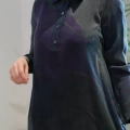 Miss Dalida 2264751 Lacivert Uzun Kollu Renkli Elbise